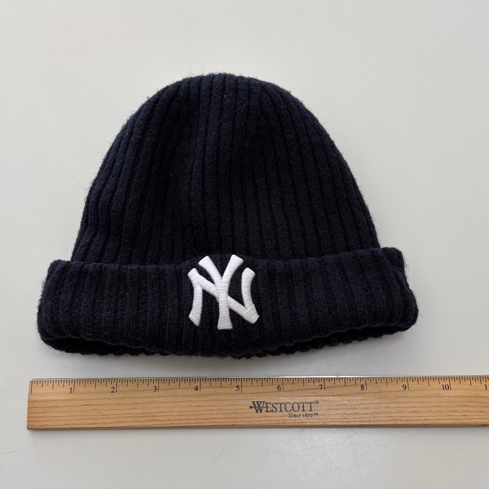 Kith (toddler) Kids Navy Blue Wool Beanie with Yankees Logo